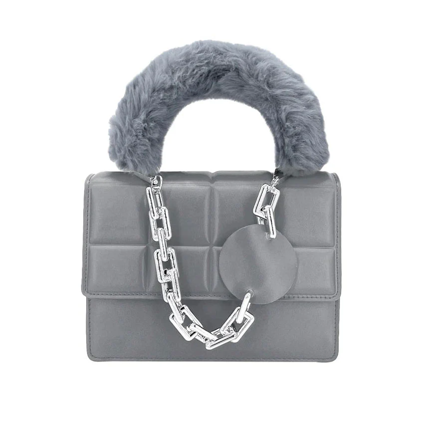 Chic Faux Leather Quilted Handbag