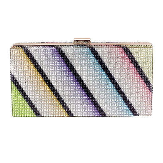 Elegant Multicolor Rhinestone Clutch