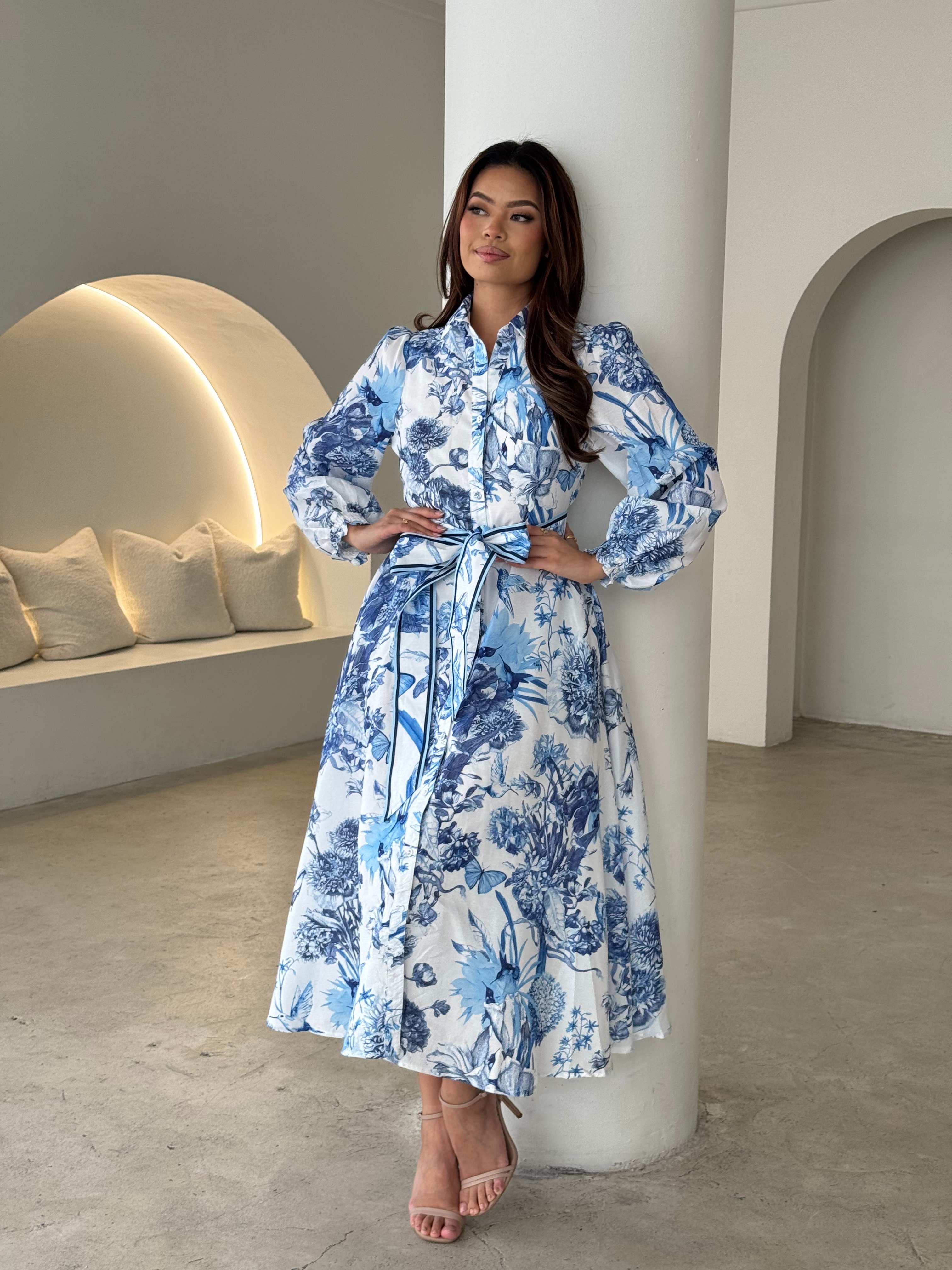 Elegant Floral Print Maxi Dress