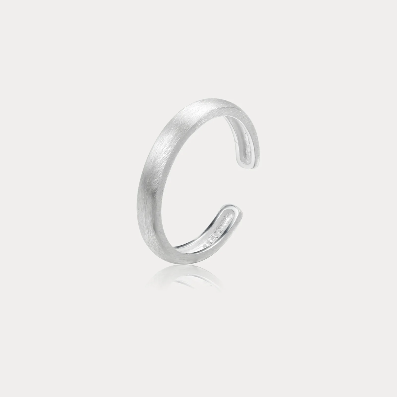 Elegant Frosted Adjustable Ring