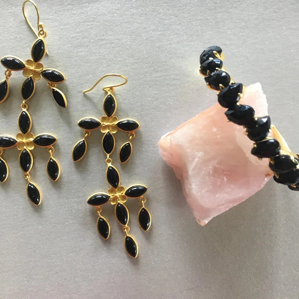 Chic Black Crystal Bracelet