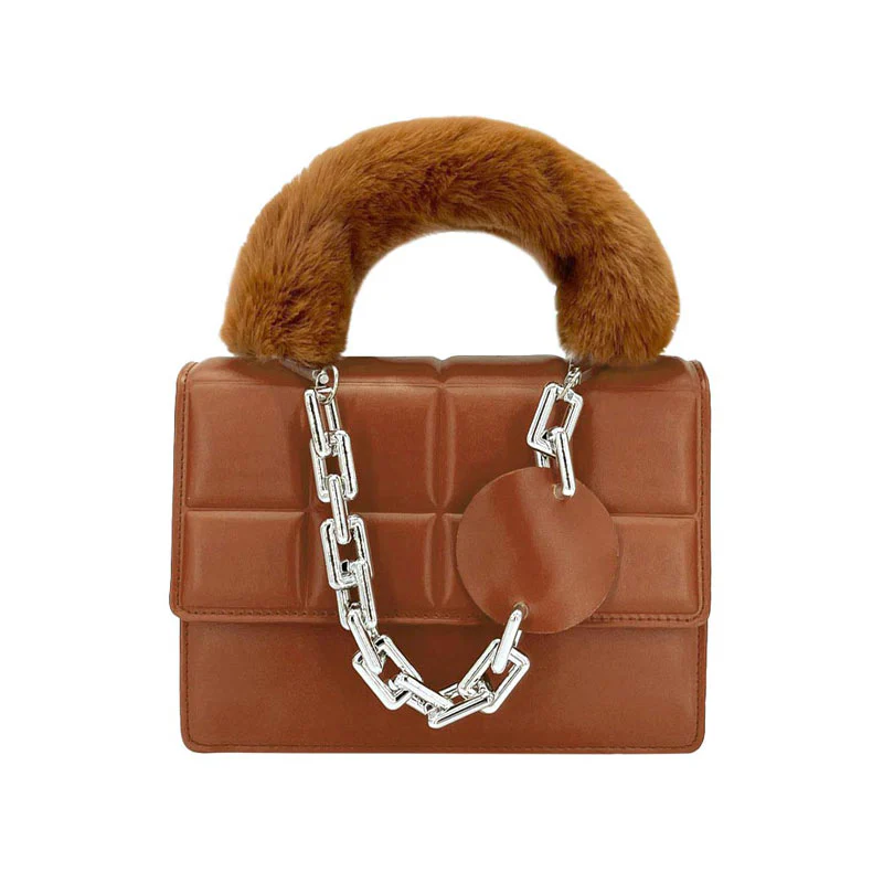Chic Faux Leather Quilted Handbag