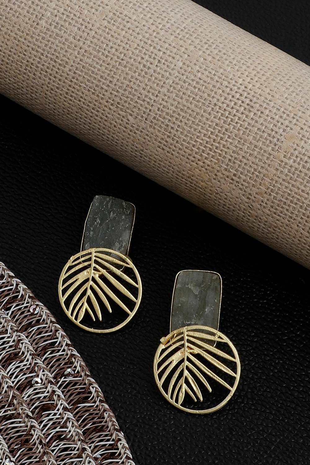 Chic Geometric Leaf Earrings