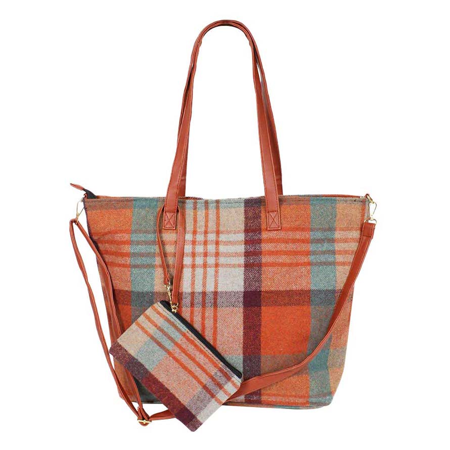Chic Plaid Shoulder Bag